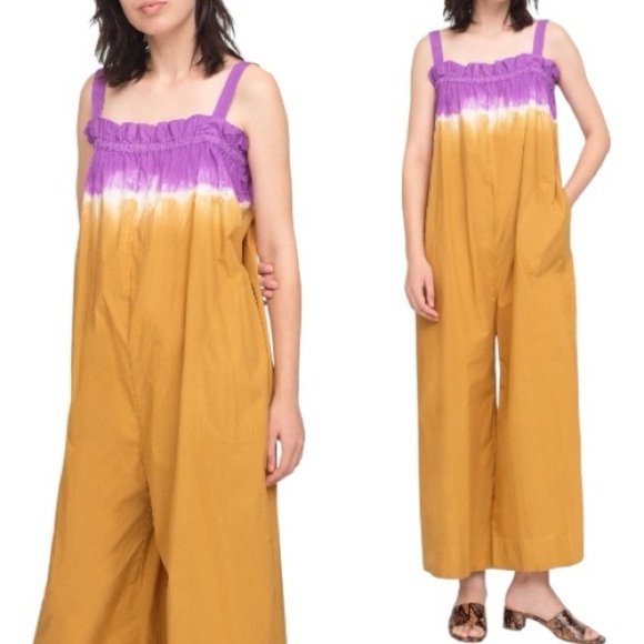 Sea New York Ombre Tie Dye Wide Leg Zelda Jumpsuit Size 12 Boho Relaxed OnePiece - Picture 1 of 8
